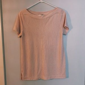 LOFT Blush Pink Boatneck Tee